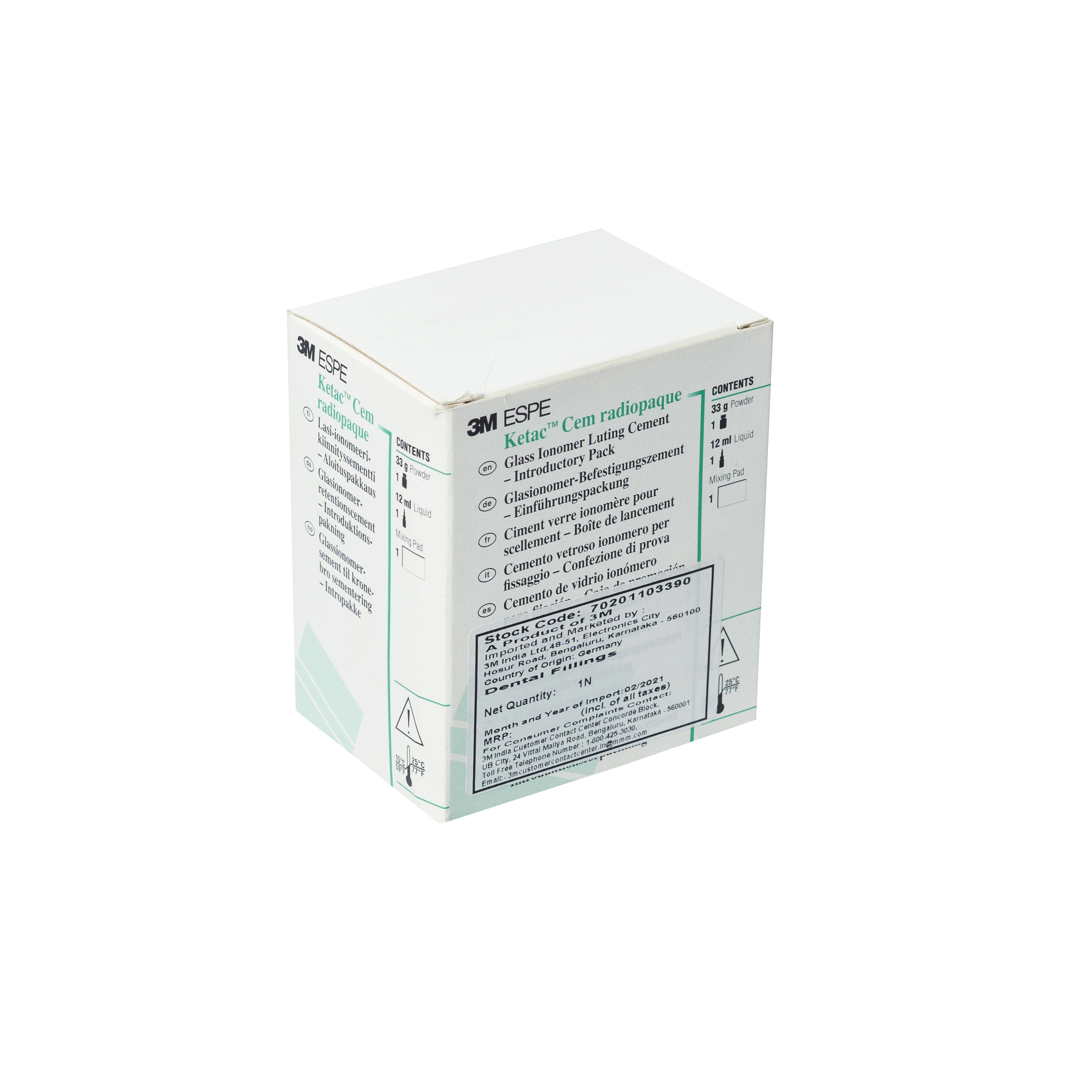 3M ESPE Ketac Cem Radiopaque Glass Ionomer Luting Cement (GIC)